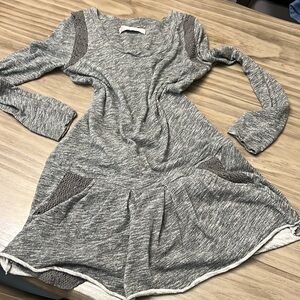 FP BEACH GRAY COTTON-MINI DRESS SIZE SMALL